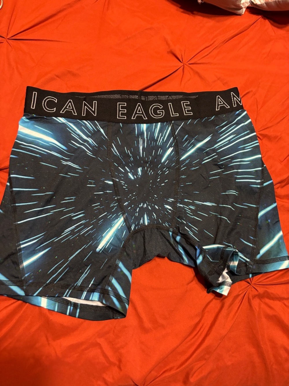 American Eagle Outfitters Black Boxer Briefs with Blue Burst Print